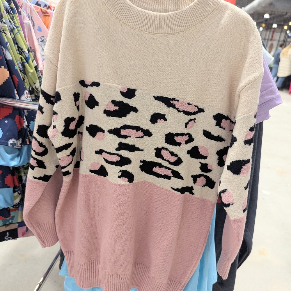 Chic Leopard Print Sweater for Kids